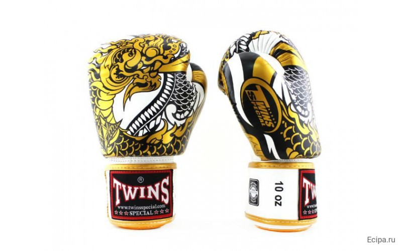 Боксерские перчатки Twins Special FBGVL3-52 Dragon white 16 oz