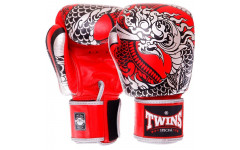 Боксерские перчатки Twins Special FBGVL3-52 Dragon red silver 16 oz Боксерские перчатки Twins Special FBGVL3-52 Dragon red silver 16 oz