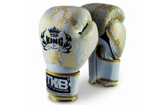 Боксерские перчатки TKB Snake White Gold 14 oz Боксерские перчатки TKB Snake White Gold 14 oz