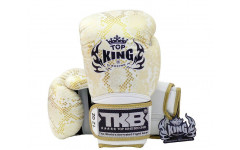 Боксерские перчатки TKB Snake White Gold 14 oz Боксерские перчатки TKB Snake White Gold 14 oz