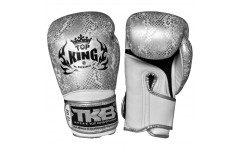 Боксерские перчатки TKB Snake White Silver 14 oz Боксерские перчатки TKB Snake White Silver 14 oz
