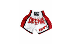 Шорты для тайского бокса Decha белый-красный XL